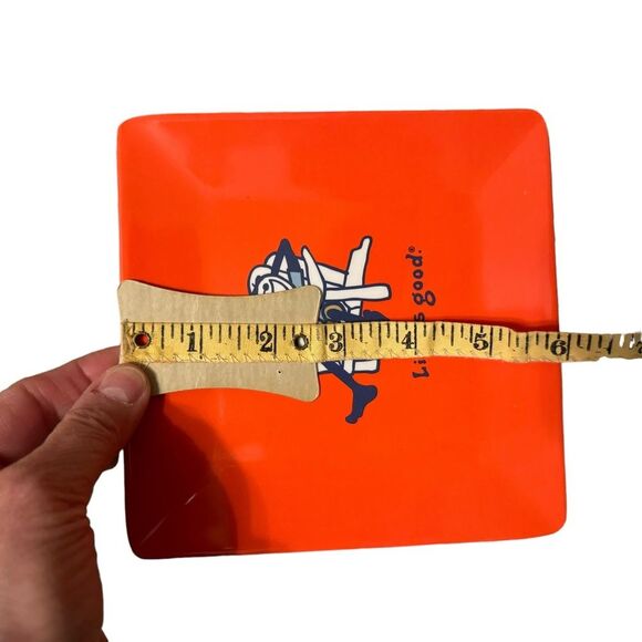 Life is Good 4 Melamine Square Plates Lunch Charcuterie Snacks 6 Inch Square - Picture 7 of 8